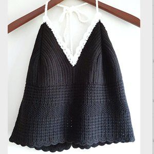 Alice + Olivia Saran  Crochet Halter Top